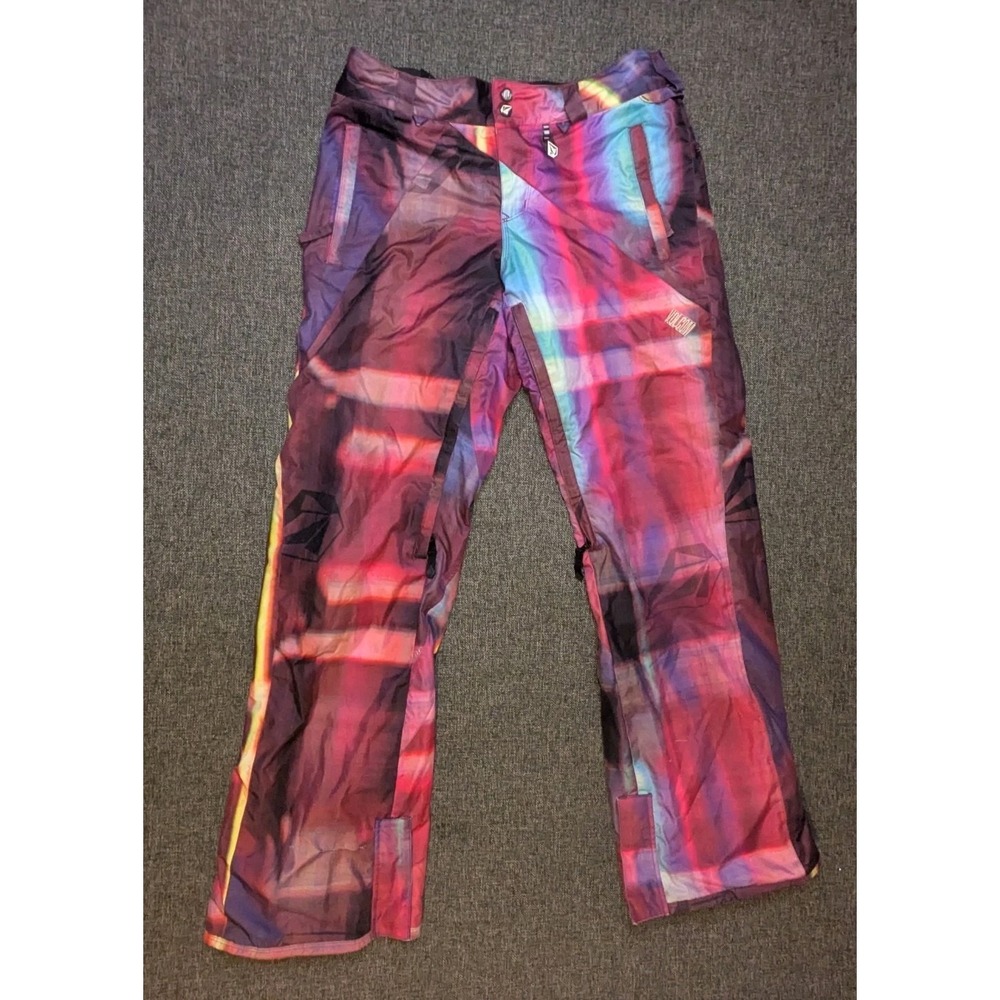 Volcom Nimbus 15kmm Abstract Ski Snowboard Pants Size Medium Multicolor Winter